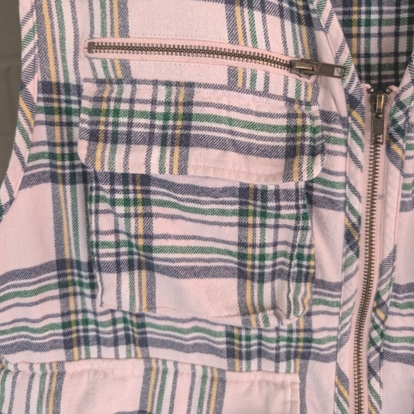 SUPREME Pink Tartan Plaid Flannel Cargo Vest Size Medium - Picture 7 of 10